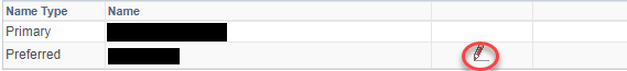An edit button is indicated on the Preferred row.